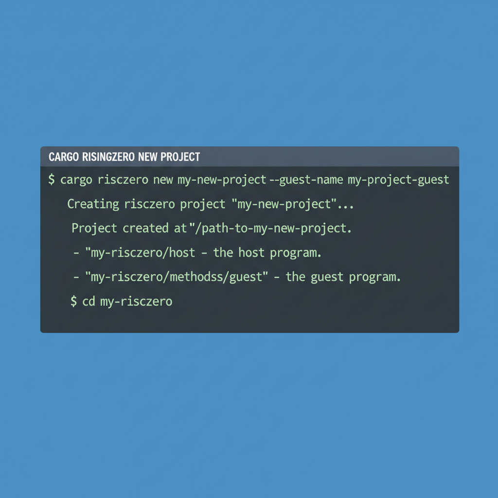cargo risczero new project in terminal